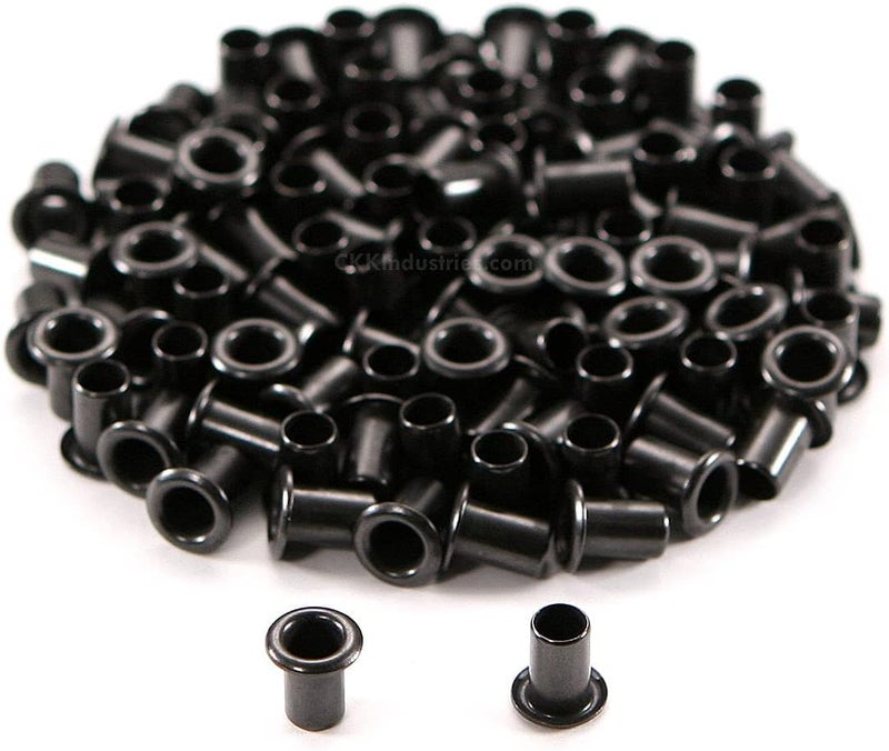 HolsterSmith Kydex & Leather Holster Eyelets - (#6-9 Length) - (3/16 Inch Diameter) - (Black Coated) - (100 Pack) - (USA Made) - for DIY Holster Making, Canvas & Apparel Binding - Image 1